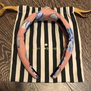 LELE SADOUGHI Pink Orchid Print Fabric Knotted Headband